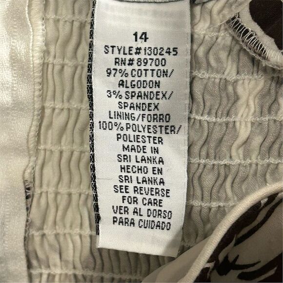 Madison Leigh Women's Size 14 Brown Floral Midi Sundress Summer Casual - Picture 13 of 14